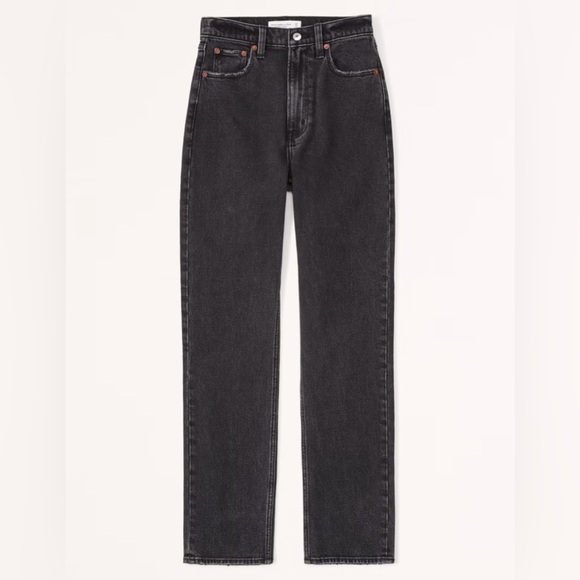 Abercrombie & Fitch curve love Ultra High Rise Ankle Straight Jean - Picture 2 of 9